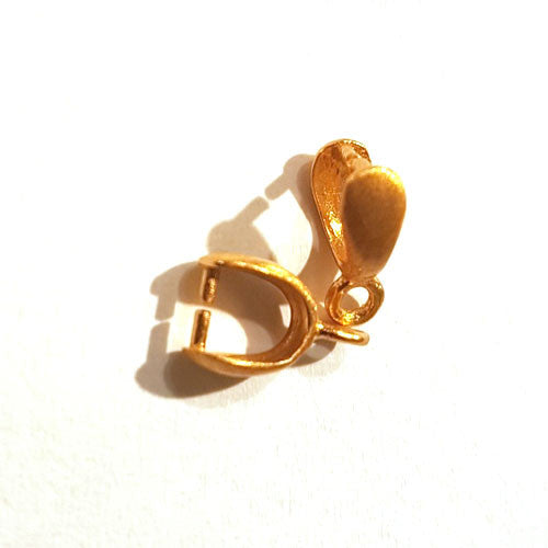 Clip/Steinhalter silber rosé vergoldet matt Steindesign - 1