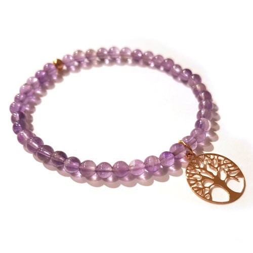 Amethyst-Armband mit Baum des Lebens Steindesign - 2