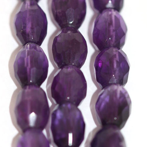 Amethyst, Strang facettiert oval 10 x 7mm - 1