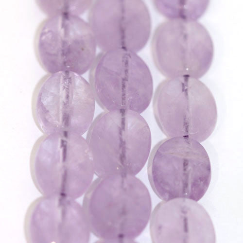 Amethyst lavendel, Strang oval 8 x 10mm facettiert - 1