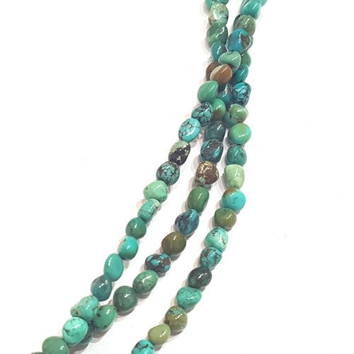 Türkis afrikanisch, Strang tumble 6mm - 1