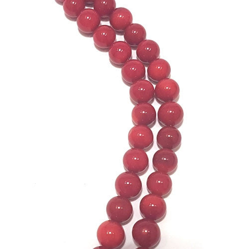 Bambuskoralle hellrot, Kugelstrang 10mm - 1
