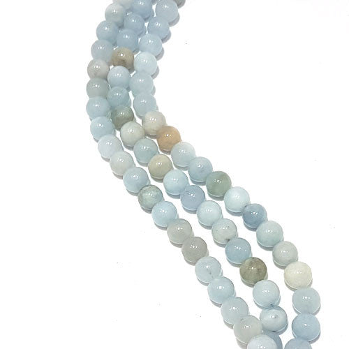 Aquamarin Kugelstrang 8-9mm - 1