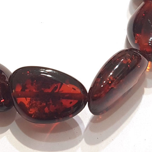 Bernstein Armband tumble, dunkelbraun - 2