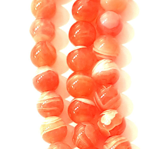 Karneol lachs Kugelstrang 6mm - 2