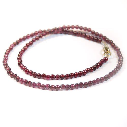Granat-Kette, Kugel 4mm - 1
