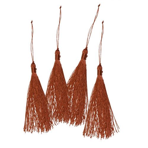 Quaste (Tassel) karneol, 9,5cm (2 Stück) - 1