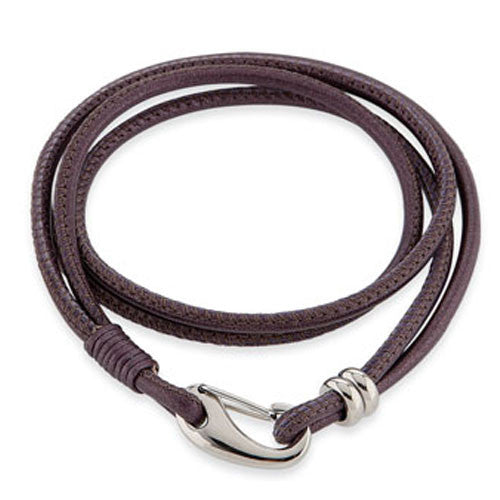 Leder Armband Kelly Pflaume  - 1