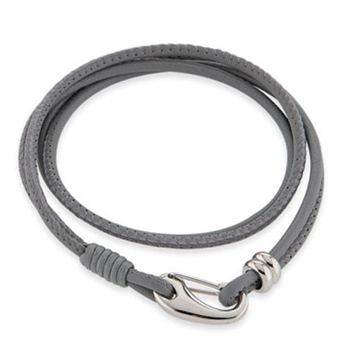 Leder Armband Kelly Hellgrau