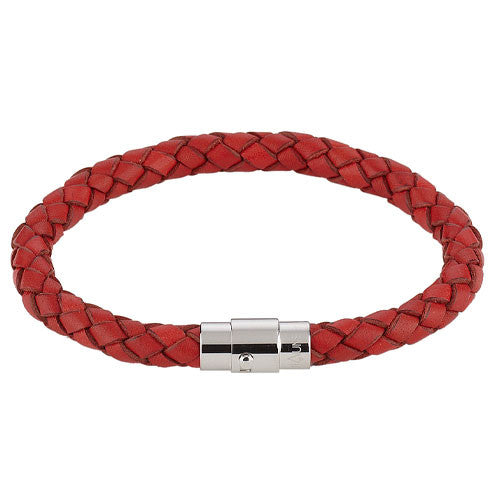 Leder Armband Juno Rot