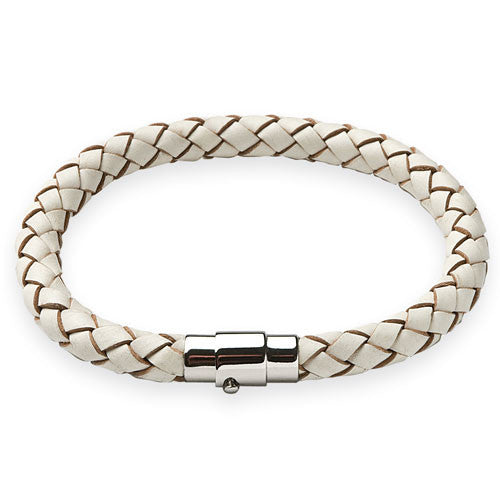 Leder Armband Juno Weiß