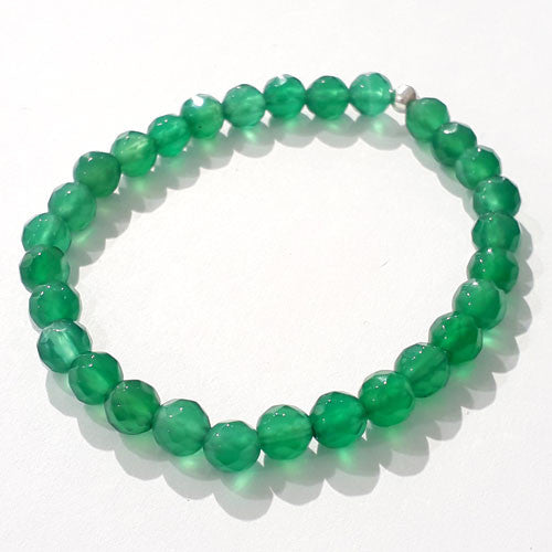 Achat grün Armband 6mm facettiert - 1