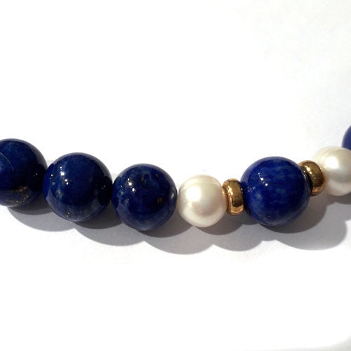 Collier Lapis Lazuli & Perle - 2