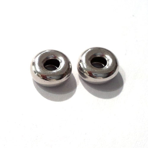 Hohlring 8 mm, Silber rhodiniert - 2