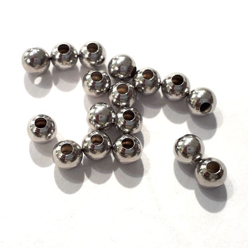 Kugeln 2,5 mm, 20 Stück, Silber rhodiniert - 1