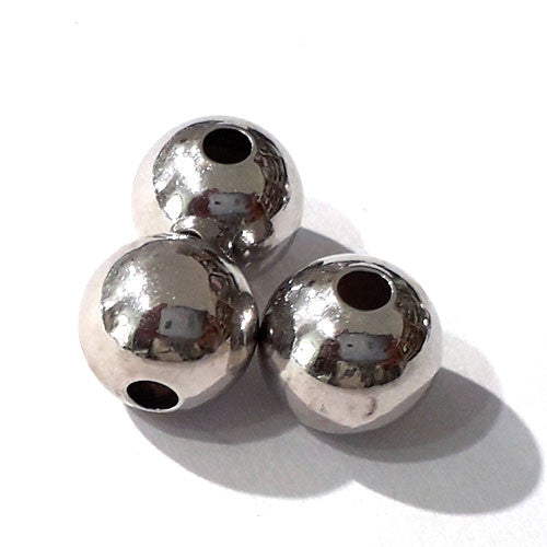 Kugeln 6 mm, 4 Stück, Silber rhodiniert - 1