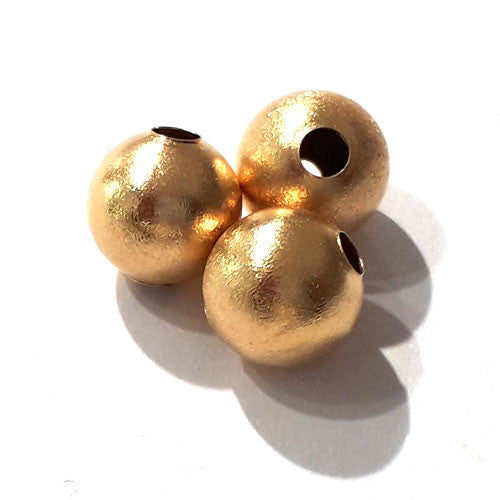 Kugeln 10 mm, 2 Stück, Silber vergoldet matt - 1