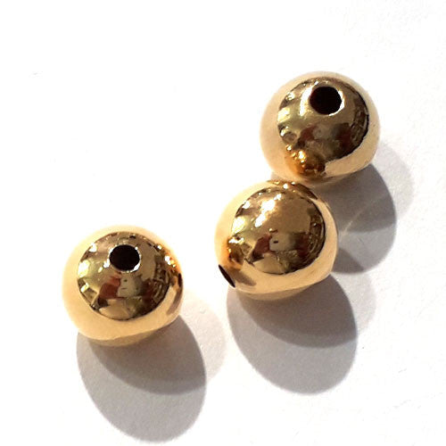 Kugeln 7 mm, 4 Stück, Silber vergoldet - 1