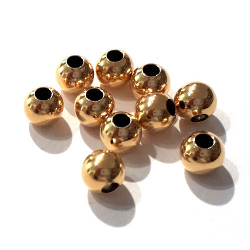 Kugeln 3,5 mm, 10 Stück, Silber vergoldet - 1