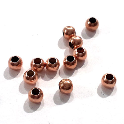 Kugeln 3,5 mm, 10 Stück, Silber rosé vergoldet - 1