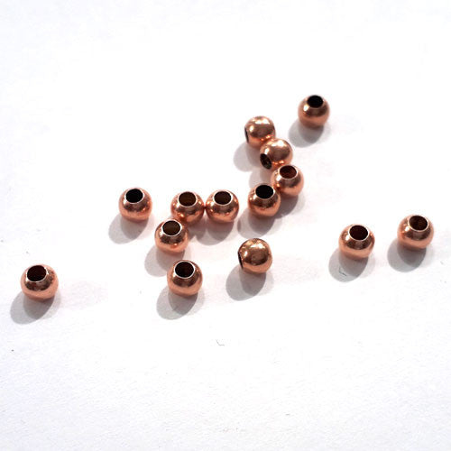 Kugeln 1,8 mm, 20 Stück, Silber rosé vergoldet - 1