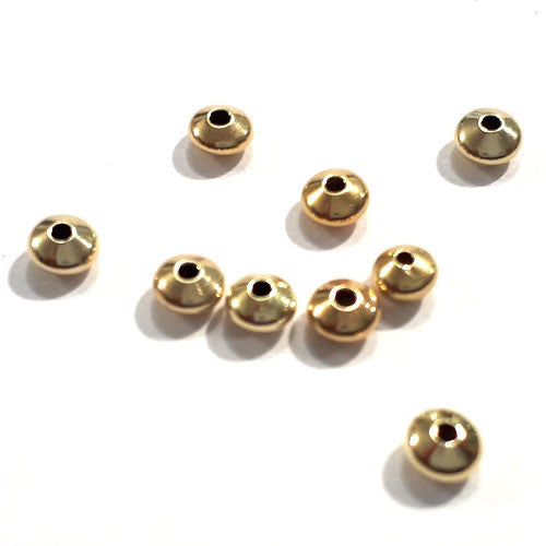 Linsen 3,5 mm, 10 Stück, Silber vergoldet - 1