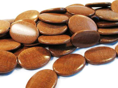 Versteinertes Holz Ovalstrang 24x35mm - 1