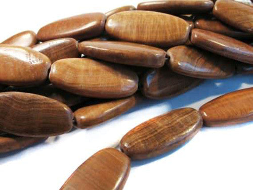 Versteinertes Holz Ovalstrang 18x36 mm - 1