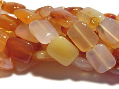 Karneol Rechteckstrang 12x16 mm - 1