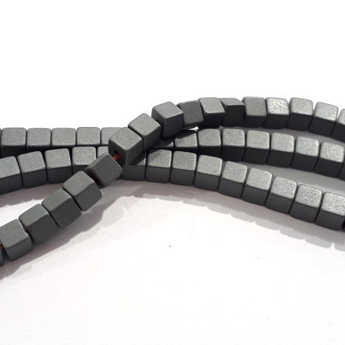 Hämatit matt Würfelstrang 4 mm - 3