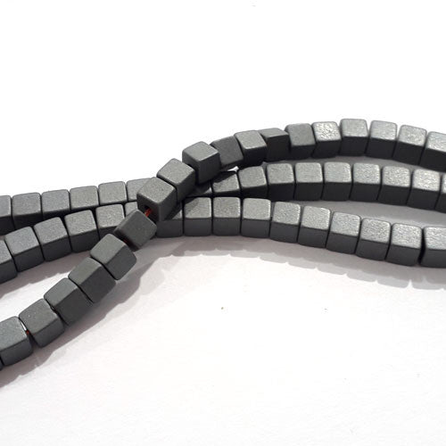 Hämatit matt Würfelstrang 3 mm - 3