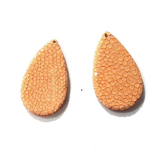 Rochenleder Tropfen lachs (1 Paar) - 1