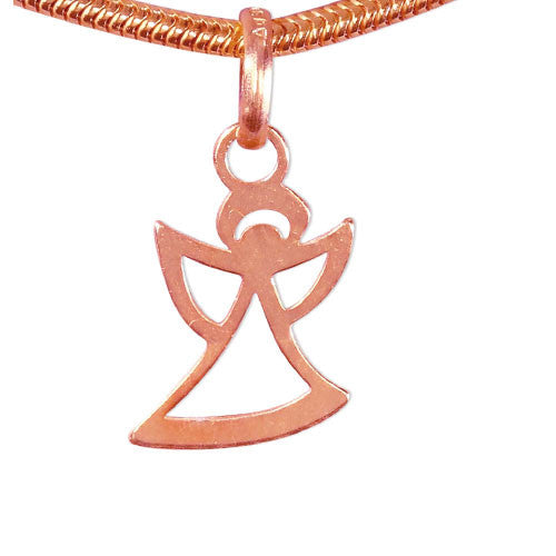 Engel Anhänger silber rose vergoldet 15mm - 1