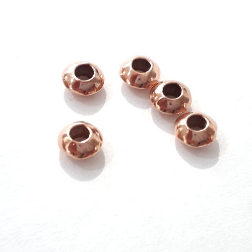 Linse 4,5 mm Silber rosé vergoldet (10 Stück) - 1