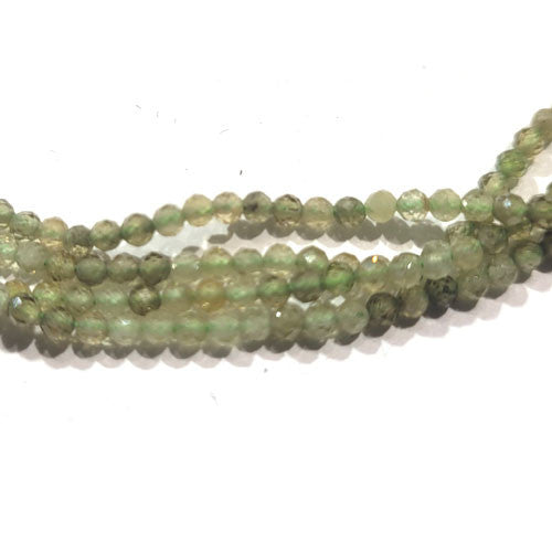 Granat grün Kugelstrang facettiert 2mm - 1