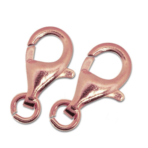 Karabiner 16 mm, Silber rosé vergoldet (2 Stk.) - 1