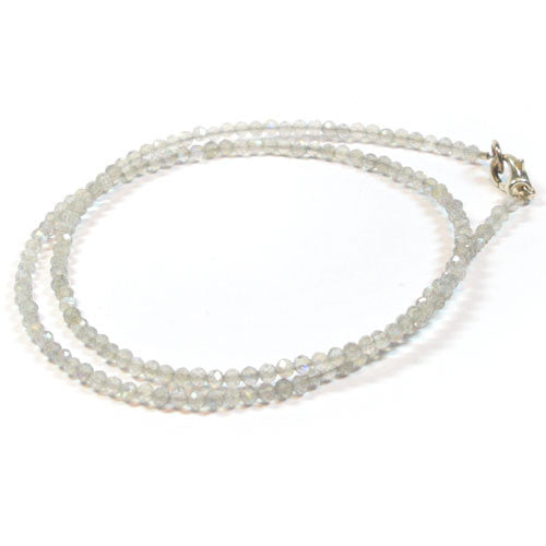 Labradorit-Kette, 3mm facettiert - 1
