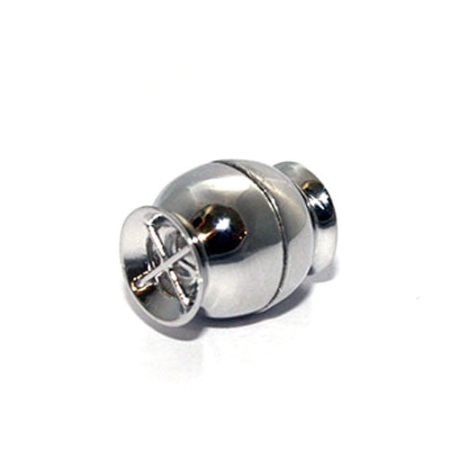 Magnetschließe Netz klein, Silber rhodiniert Steindesign - 1