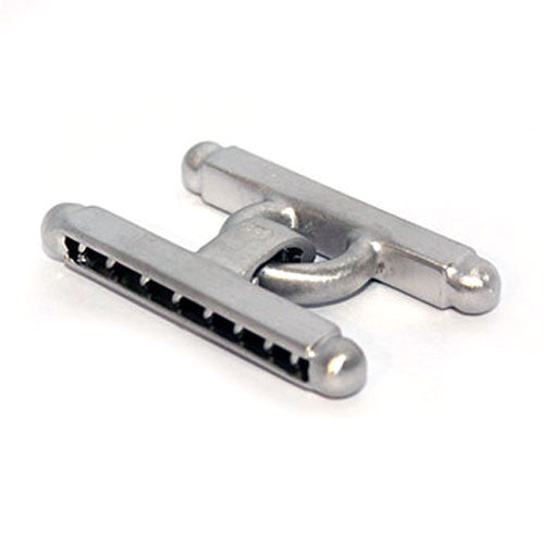 Stegschließe mittel, Silber rhodiniert matt - 1