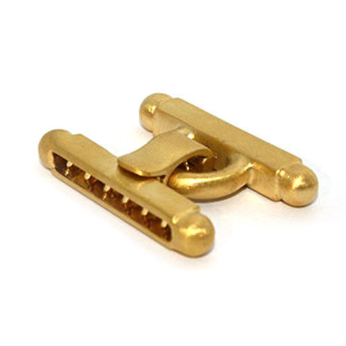 Stegschließe mittel, Silber vergoldet matt - 2