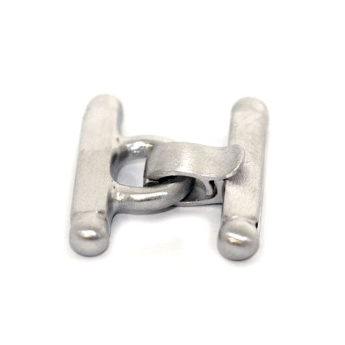 Stegschließe klein Silber rhodiniert matt - 1