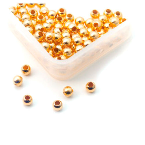 Quetschkugeln groß Silber vergoldet, 100 Stück - 1