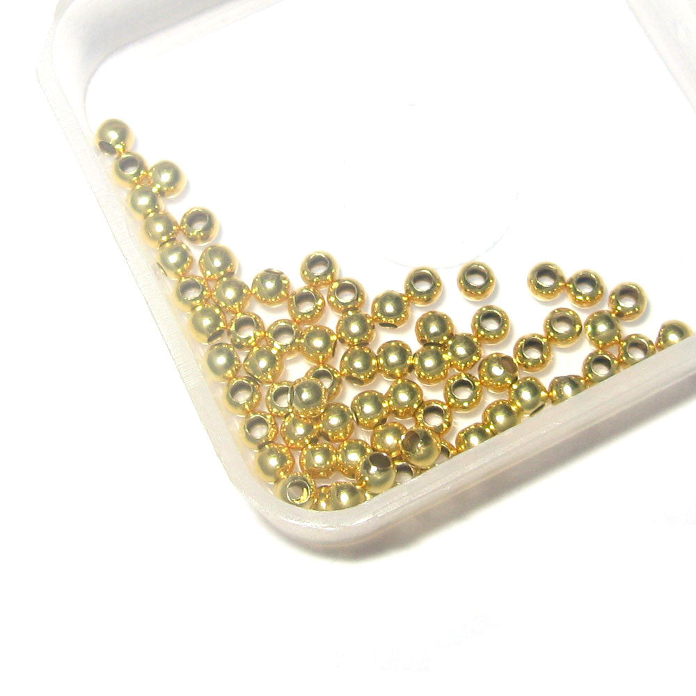 Quetschkugeln klein Silber vergoldet, 100 Stück - 2