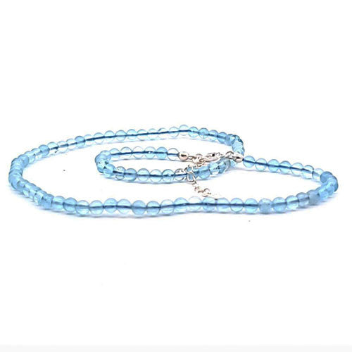 Aquamarin Kugelkette 4 mm - 3