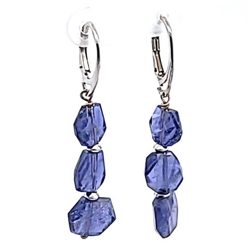 Ohrringe Iolith (Cordierit) - 2