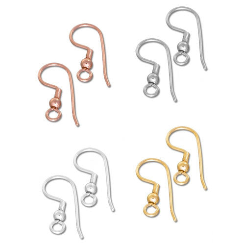 Fischhaken mit Kugel, Silber rosé vergoldet - 2