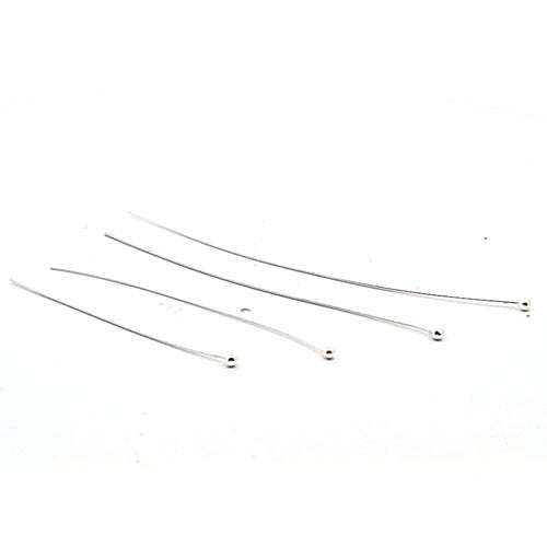 Stifte mit Kugel 0,6/5 cm, Silber (10 Stück) - 2