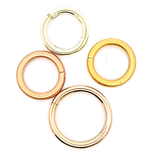 Ketten-Verbinder (Kettenraffer) Rund M, silber vergoldet - 2