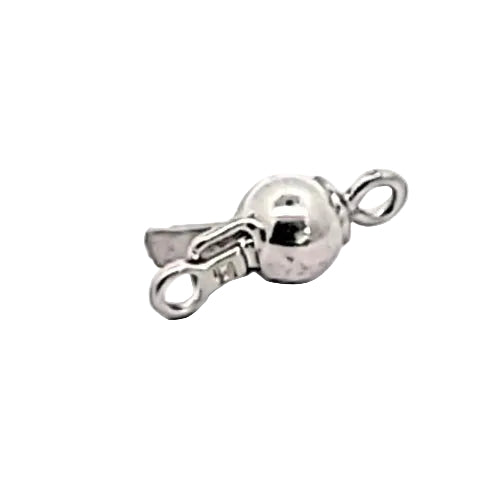 Kugelschließe 6 mm, silber rhodiniert - 1