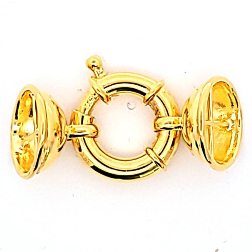 Springring-Schließe SPR 20/17, silber vergoldet - 2